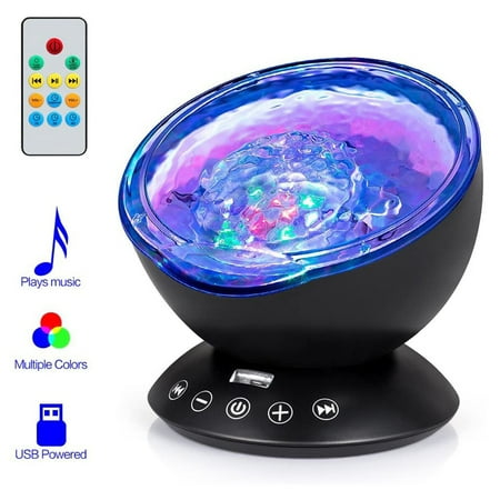 Gostoto Motion Ocean Wave LED Projector LED Night Light with Remote Control Built-In Music Player
Gostoto Motion Ocean Wave LED Projector LED Night Light with Remote Control Built-In Music Player