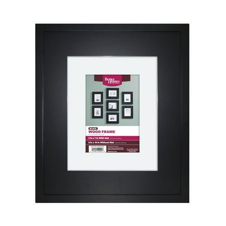 Better Homes and Gardens Basics Black Photo Frame, 8" x 10"