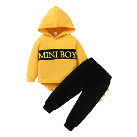 Kucnuzki 6 Months Baby Boy Winter Outfits Pants Sets 9 Months Long Sleeve MINI BOY Letter Prints Hooded Sweatshirt Tops Elastic Cozy Pants 2PCS Set Yellow
Kucnuzki 6 Months Baby Boy Winter Outfits Pants Sets 9 Months Long Sleeve MINI BOY Letter Prints Hooded Sweatshirt Tops Elastic Cozy Pants 2PCS Set Yellow