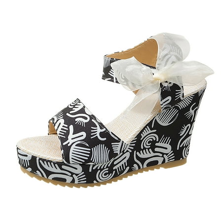 Platform Sandals Women Ladies Fashion Summer Printed Fabric Lace Up Open Toe Sloping Heel Thick Sole Sandals
Platform Sandals Women Ladies Fashion Summer Printed Fabric Lace Up Open Toe Sloping Heel Thick Sole Sandals