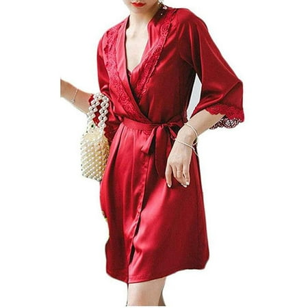 Women Sexy Lingerie Silk Lace Robe Dress Babydoll Nightdress Sleepwear
Women Sexy Lingerie Silk Lace Robe Dress Babydoll Nightdress Sleepwear