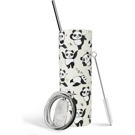 Panda Tumbler with Straw and Lid 20 oz Double Wall Stainless Steel Vacuum Insulated Coffee Wine Tea Travel Mug Gifts for women Cute
Panda Tumbler with Straw and Lid 20 oz Double Wall Stainless Steel Vacuum Insulated Coffee Wine Tea Travel Mug Gifts for women Cute