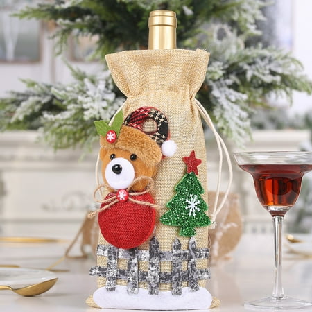 KKCXFJX Other New Christmas Decorations Linen Snow Cartoon Drawstring Wine Bottle Cover Checker Doll Wine Bottle Bag Hot
KKCXFJX Other New Christmas Decorations Linen Snow Cartoon Drawstring Wine Bottle Cover Checker Doll Wine Bottle Bag Hot