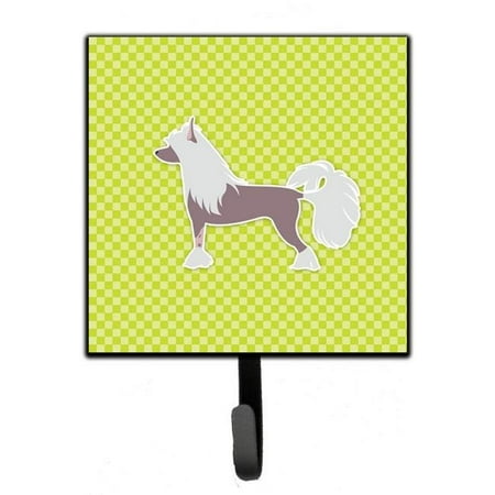 Chinese Crested Checkerboard Green Leash or Key Holder