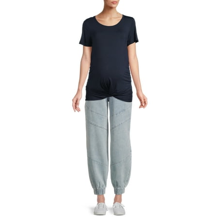 Oh! Mamma Maternity Women s Knot Front Short Sleeve Top (Women s and Women s Plus) 
Oh! Mamma Maternity Women s Knot Front Short Sleeve Top (Women s and Women s Plus)