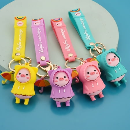 Kripyery Key Chain Cartoon Raincoat Pig Shape Bag Pendant Light Weight Key Chain Lanyard Gift for Handbags
Kripyery Key Chain Cartoon Raincoat Pig Shape Bag Pendant Light Weight Key Chain Lanyard Gift for Handbags