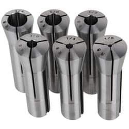 Lyndex 6 Piece 1/8 to 3/4 Capacity R8 Collet Set Increments of 1/8