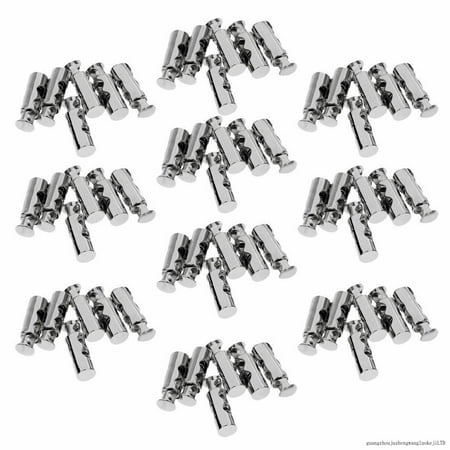 60Pcs Heavy Duty Cord Locks Clamp Straps Toggle Ends Paracord Bungee Cordage
