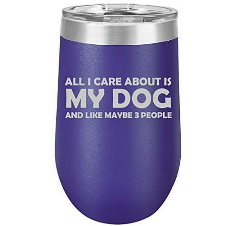 16 oz Double Wall Vacuum Insulated Stainless Steel Stemless Wine Tumbler Glass Coffee Travel Mug With Lid All I Care About Is My Dog (Purple)
16 oz Double Wall Vacuum Insulated Stainless Steel Stemless Wine Tumbler Glass Coffee Travel Mug With Lid All I Care About Is My Dog (Purple)
