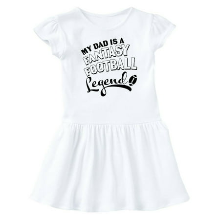 Inktastic My Dad is a Fantasy Football Legend Gift Baby Girl Dress