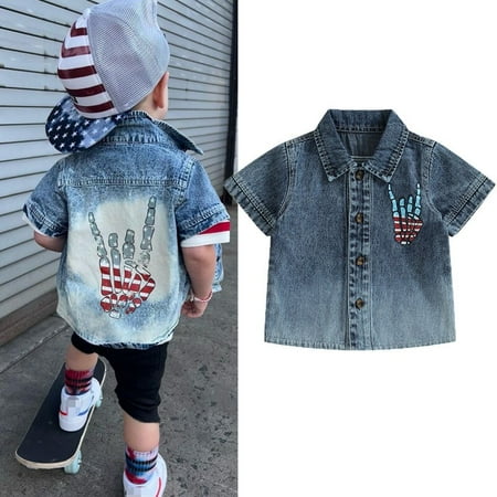 Kids Toddler Baby Boy Button Down Denim Shirts Short Sleeve Lapel Button Jeans Tee Shirt Tops Casual Western Clothes
Kids Toddler Baby Boy Button Down Denim Shirts Short Sleeve Lapel Button Jeans Tee Shirt Tops Casual Western Clothes