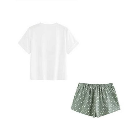 Pajamas Set for Women Cute Graphic Soft Short Sleeve Pullover Top with Shorts Lounge Sets Soft Sweatsuits Sleepwear
Pajamas Set for Women Cute Graphic Soft Short Sleeve Pullover Top with Shorts Lounge Sets Soft Sweatsuits Sleepwear