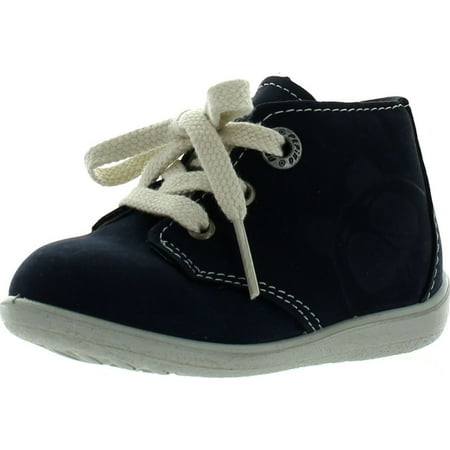 Ricosta Boys Wide First Walker Baby Lace up Shoes Blue Nubuck 18W