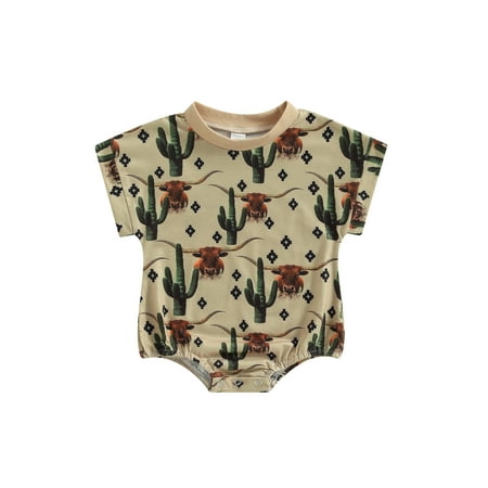 Toddler Baby Boys Girls Round Neck Jumpsuit Cow Head Cactus Print Short Sleeve Romper Summer Clothing
Toddler Baby Boys Girls Round Neck Jumpsuit Cow Head Cactus Print Short Sleeve Romper Summer Clothing