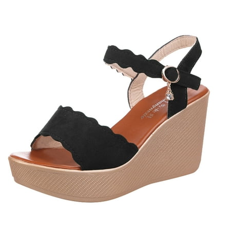 adviicd Platform Sandals for Women Arch Support Sandals Women s Wedges Heels Platforms Ladies Sandals Fashion Peep Shoes Toe Womens Water Sandals Size 11