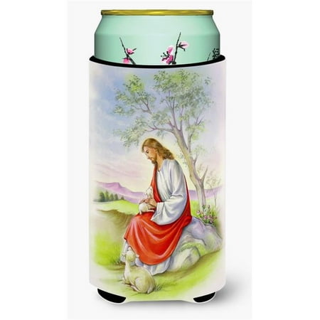 Jesus with Lamb Tall Boy Beverage Insulator Hugger