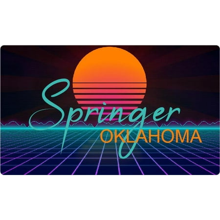 Ringwood Oklahoma 4 X 2.25-Inch Fridge Magnet Retro Neon Design