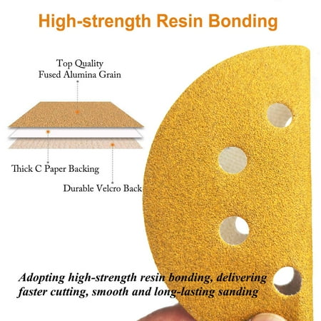 Hopet RuiKe Sanding Disc 5 Inch 8 Hole Sandpaper Hook and Loop Sanding Discs Round Sandpaper 60 Grit-100Pcs
Hopet RuiKe Sanding Disc 5 Inch 8 Hole Sandpaper Hook and Loop Sanding Discs Round Sandpaper 60 Grit-100Pcs