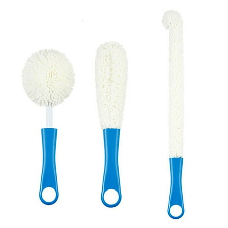 VALINK Flexible Wine Bottle Brush Bendable 3PCS for Baby Bottles Beers Jugs Water Botte