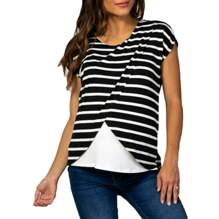 Frostluinai Maternity Shirts Pregnant Women Clothes Striped Stitching Multilayer Wrap Breastfeeding Top
Frostluinai Maternity Shirts Pregnant Women Clothes Striped Stitching Multilayer Wrap Breastfeeding Top
