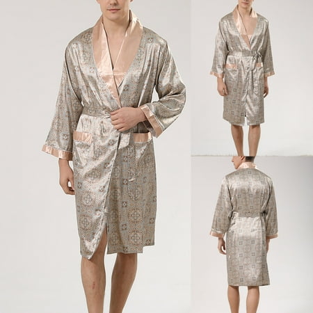 Njoeus Men Solid Casual Long Sleeves Lace-up Print Home Pocket Long Pajama Robe
Njoeus Men Solid Casual Long Sleeves Lace-up Print Home Pocket Long Pajama Robe