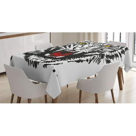 Ambesonne Tiger Tablecloth Rectangular Table Cover Angry Feline Vivid Eyes 60 x84 Black Red Yellow
Ambesonne Tiger Tablecloth Rectangular Table Cover Angry Feline Vivid Eyes 60 x84 Black Red Yellow