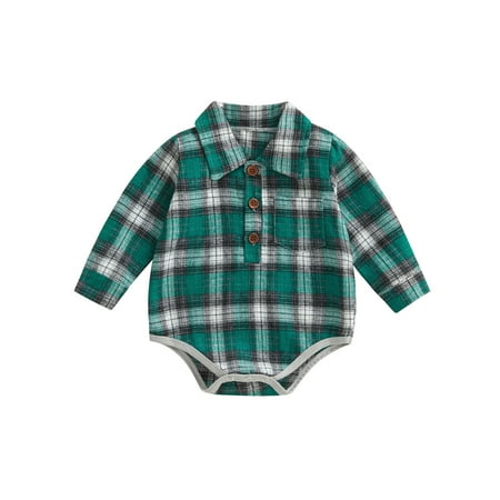 AMILIEe Kids Toddler Baby Boys Girls Jumpsuit Plaid Print Long Sleeve Lapel Button Decoration Romper
AMILIEe Kids Toddler Baby Boys Girls Jumpsuit Plaid Print Long Sleeve Lapel Button Decoration Romper