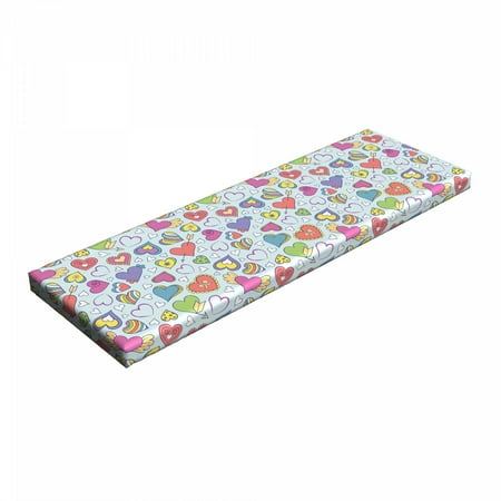 Valentines Bench Pad Various Kinds of Hand Drawn Style Colorful Hearts with Wings Arrows and Flowers HR Foam Cushion with Decorative Fabric Cover 45 x 15 x 2 Multicolor by Ambesonne
Valentines Bench Pad Various Kinds of Hand Drawn Style Colorful Hearts with Wings Arrows and Flowers HR Foam Cushion with Decorative Fabric Cover 45 x 15 x 2 Multicolor by Ambesonne