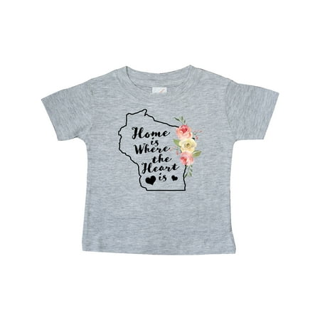 Inktastic Wisconsin Home is Where The Heart is with Watercolor Floral Gift Baby Girl T-Shirt
Inktastic Wisconsin Home is Where The Heart is with Watercolor Floral Gift Baby Girl T-Shirt