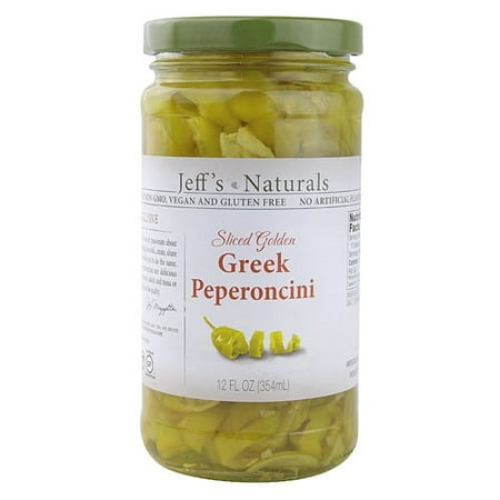 Jeff's Naturals Sliced Golden Greek Peperoncini, 12 Fl Oz