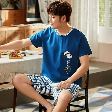 QWZNDZGR Summer Casual men s pajamas Knitted cottonshort sleeve shorts Striped Pajamas lattice Sleepwear Home clothes set fasion sizeXXXL
QWZNDZGR Summer Casual men s pajamas Knitted cottonshort sleeve shorts Striped Pajamas lattice Sleepwear Home clothes set fasion sizeXXXL