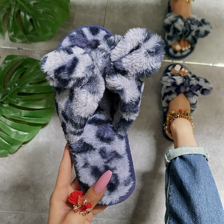Tangnade House Slippers for Women Slip-On Furry Flat Home Leopard Bow Open Toe Keep Warm Slippers Shoes
Tangnade House Slippers for Women Slip-On Furry Flat Home Leopard Bow Open Toe Keep Warm Slippers Shoes