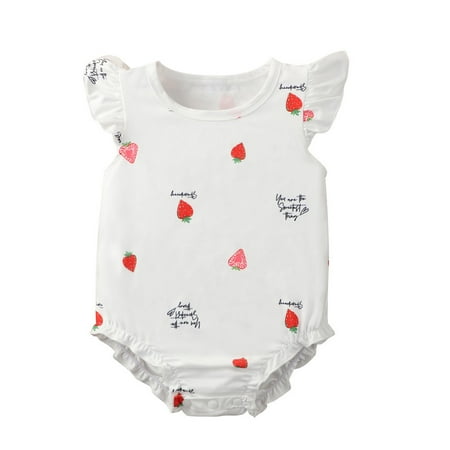 TUOBARR Summer Savings Clearance 2023! Rompers for Girls Toddler Baby Girls Summer Ruffle Sleeve Romper Strawberry Printed Bodysuit White 70
TUOBARR Summer Savings Clearance 2023! Rompers for Girls Toddler Baby Girls Summer Ruffle Sleeve Romper Strawberry Printed Bodysuit White 70