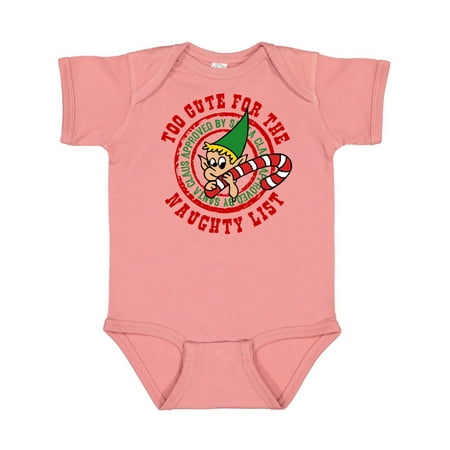 

Inktastic Too Cute Naughty List Gift Baby Boy or Baby Girl Bodysuit