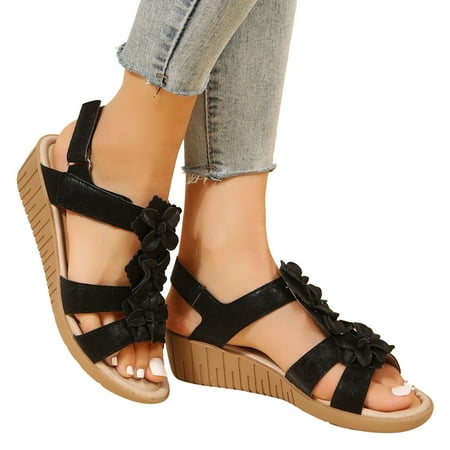 ZIZOCWA Pu Leather Flower Summer Women Sandals Solid Color Hollow Out Open Toe Wedges Sandals 2023 Buckle Thick Bottom Vintage Slippers Black Size6.5
ZIZOCWA Pu Leather Flower Summer Women Sandals Solid Color Hollow Out Open Toe Wedges Sandals 2023 Buckle Thick Bottom Vintage Slippers Black Size6.5