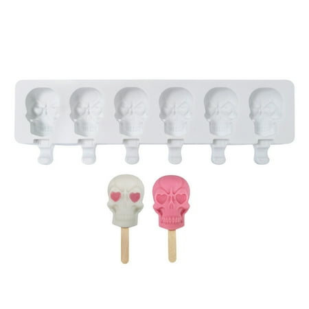 6 Cavities Popsicles Mold Non-stick Skull Head Silicone Ice Cream Mold Homemade DIY Dessert Juice Ice-Pop Molds for Kids Kitchen Supplies
6 Cavities Popsicles Mold Non-stick Skull Head Silicone Ice Cream Mold Homemade DIY Dessert Juice Ice-Pop Molds for Kids Kitchen Supplies