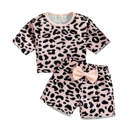 Youmylove Toddler Kids Girls Short Sleeve Leopard Camouflage Printed T-Shirt Tops Bowknot Shorts Sports Outfits Spring Clothing Set
Youmylove Toddler Kids Girls Short Sleeve Leopard Camouflage Printed T-Shirt Tops Bowknot Shorts Sports Outfits Spring Clothing Set