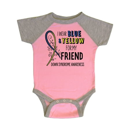 Inktastic I Wear Blue and Yellow for my Friend- Down Syndrome awareness Gift Baby Boy or Baby Girl Bodysuit
Inktastic I Wear Blue and Yellow for my Friend- Down Syndrome awareness Gift Baby Boy or Baby Girl Bodysuit