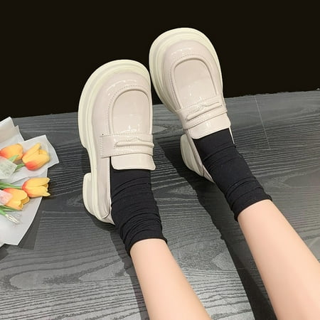 Women‘s Platform Slip On Loafers Retro Round Toe Anti-slip Shoes Patent Leather Shoes
Women‘s Platform Slip On Loafers Retro Round Toe Anti-slip Shoes Patent Leather Shoes