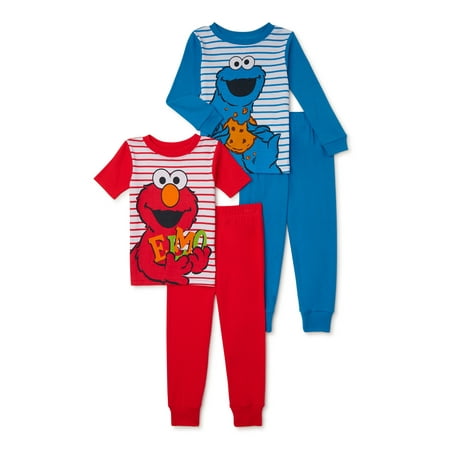 

Sesame Street Baby and Toddler Pajamas 4-Piece Sizes 12M-5T