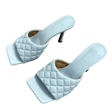 Ladies High Heels Sandals with Square Peep Toe Casual Shoes Summer Beach Supply 37 Light Blue
Ladies High Heels Sandals with Square Peep Toe Casual Shoes Summer Beach Supply 37 Light Blue