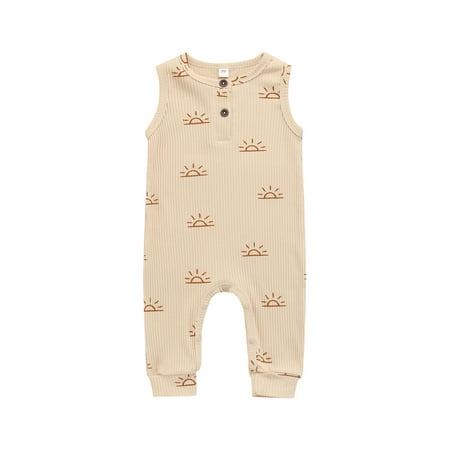 Calsunbaby Infant Baby Boy Girl Sleeveless Romper with Sun Pattern Button Loose Version Casual Style Spring Clothing
Calsunbaby Infant Baby Boy Girl Sleeveless Romper with Sun Pattern Button Loose Version Casual Style Spring Clothing