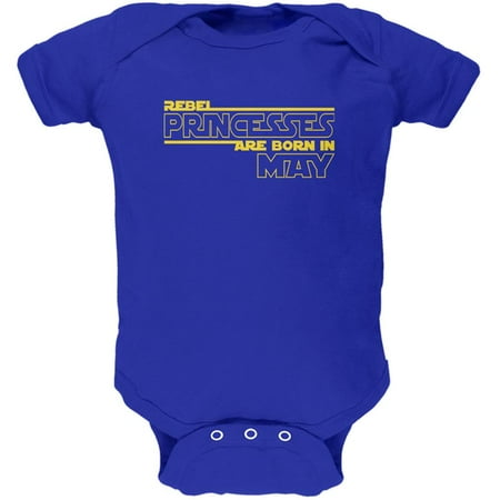 Rebel Princesses are Born in May Soft Baby One Piece Royal 12-18 M