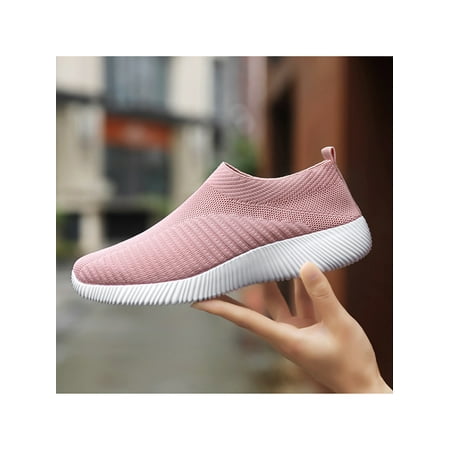 LUXUR Womens Shoes Breathable Casual Shoes Summer Sneaker Slip On Mesh Sport Shoes