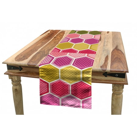 Geometric Table Runner Abstract Cells from Hexagon Shapes in Colors with Polka Dots Dining Room Kitchen Rectangular Runner 3 Sizes by Ambesonne
Geometric Table Runner Abstract Cells from Hexagon Shapes in Colors with Polka Dots Dining Room Kitchen Rectangular Runner 3 Sizes by Ambesonne