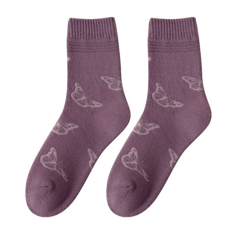 3 pair Purple Thick Socks Women Middle Tube Socks Autumn And Winter Plus Velvet Thick Warm Cotton Towel Socks Color Random 
3 pair Purple Thick Socks Women Middle Tube Socks Autumn And Winter Plus Velvet Thick Warm Cotton Towel Socks Color Random