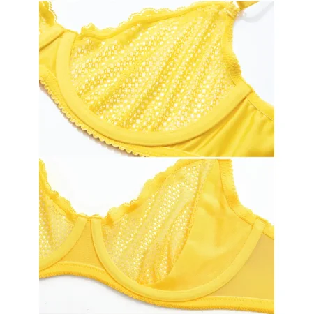 Women‘s Sexy 1/2 Cup Lace Bra Balconette Mesh Underwired Demi Shelf Bra Unlined See Through Bralette
Women‘s Sexy 1/2 Cup Lace Bra Balconette Mesh Underwired Demi Shelf Bra Unlined See Through Bralette
