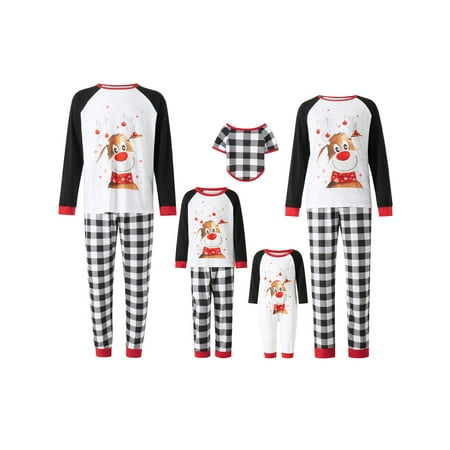 JYYYBF Christmas Matching Family Pajamas Deer Print Long Sleeve T-shirt Plaid Pants Sleepwear for Adults Kids Nightwear Black
JYYYBF Christmas Matching Family Pajamas Deer Print Long Sleeve T-shirt Plaid Pants Sleepwear for Adults Kids Nightwear Black