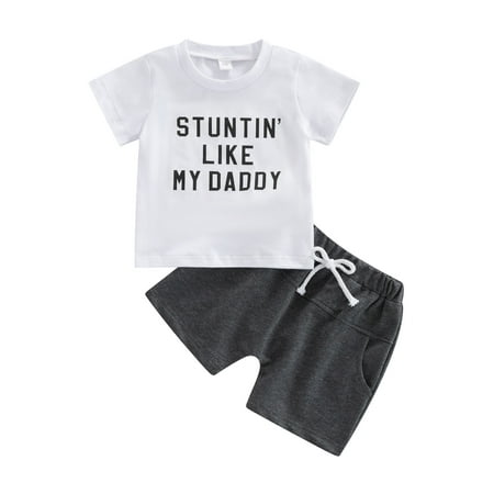wybzd Toddler Boy Summer Clothes Set Short Sleeve Round Neck Letter Print T-Shirt + Elastic Waist Shorts 6-12 Months
wybzd Toddler Boy Summer Clothes Set Short Sleeve Round Neck Letter Print T-Shirt + Elastic Waist Shorts 6-12 Months