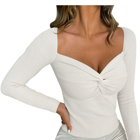 Pianpianzi plus Size Shoulder Tops for Women Solid Color Top Blouses for Women Fitted Woman Fashion Corset Front Wide Collar Long Sleeve Temperament Sweater Top
Pianpianzi plus Size Shoulder Tops for Women Solid Color Top Blouses for Women Fitted Woman Fashion Corset Front Wide Collar Long Sleeve Temperament Sweater Top